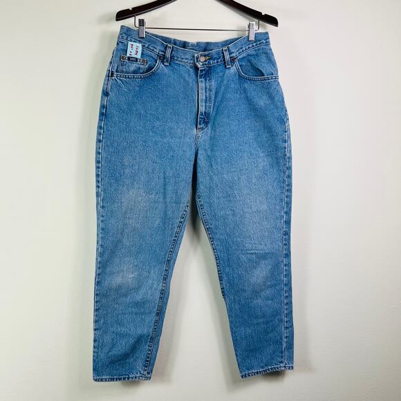 Lee Vintage Women’s 34x28 Mom Jeans 80's Blue Acid Wash Denim - Picture 8 of 10